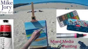 The Sunday Art Show - en plein air surfer seascape painting
